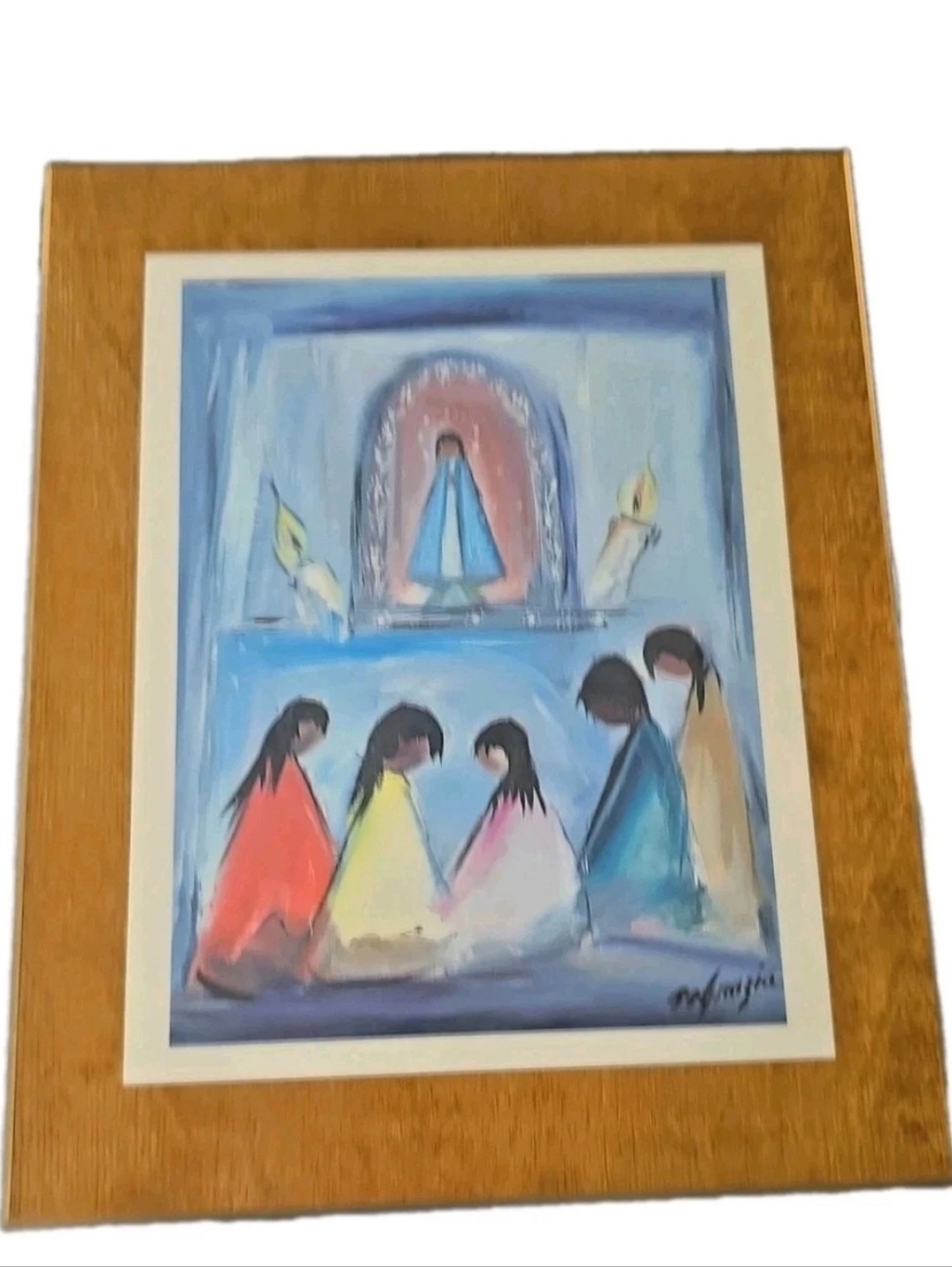 Ted DeGrazia Framed Art Print "American Indian Very Very Silently Praying"